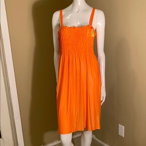 Just Love Vibrant Orange  Dress Size Medium NWT